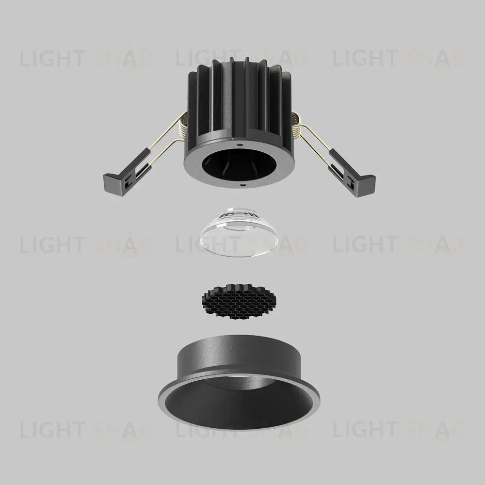 Встраиваемый светильник Maytoni Round DL058-7W3K-B DL058-7W3K-B
