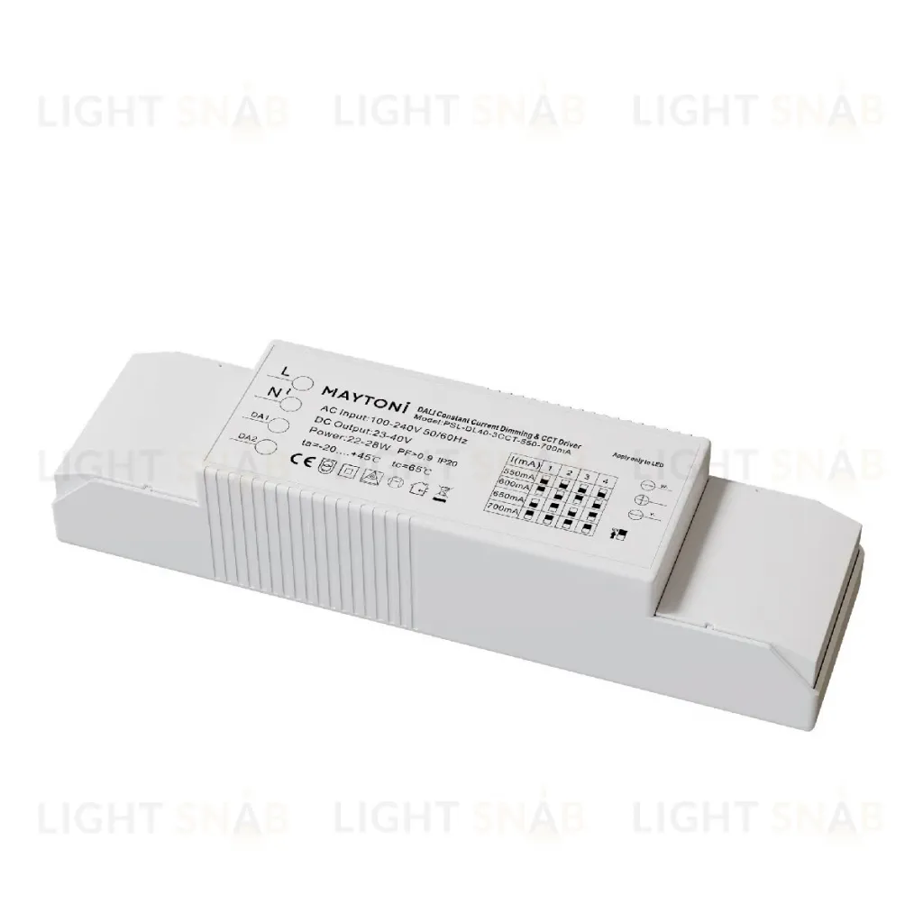 Блок питания Maytoni 22-28Вт DC23-40В IP20 Dali PSL-DL40-3CCT-550-700mA PSL-DL40-3CCT-550-700mA