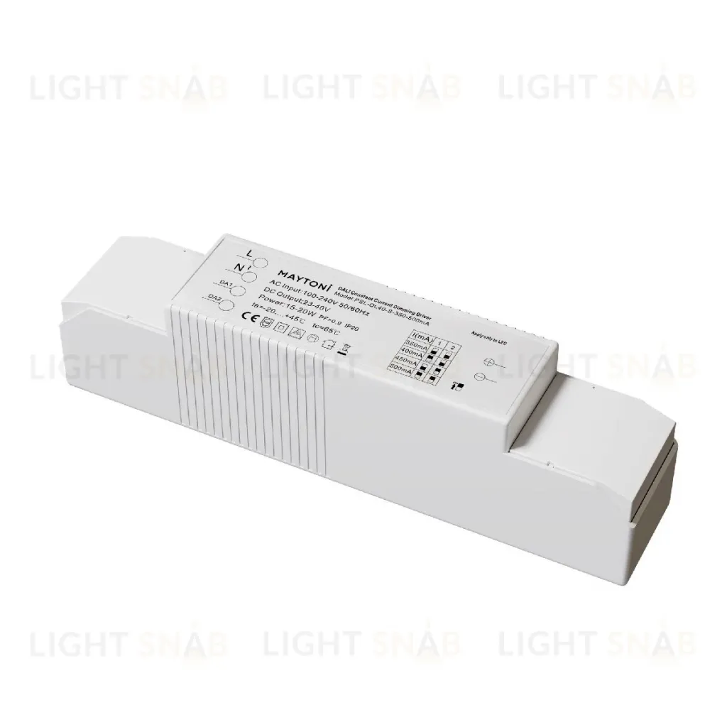 Блок питания Maytoni 15-20Вт DC23-40В IP20 Dali PSL-DL40-S-350-500mA PSL-DL40-S-350-500mA