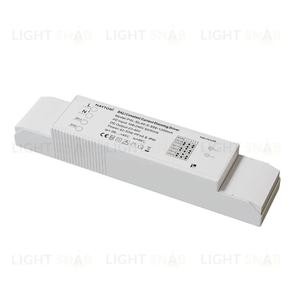Блок питания Maytoni 42-50Вт DC23-40В IP20 Dali PSL-DL40-S-950-1200mA PSL-DL40-S-950-1200mA