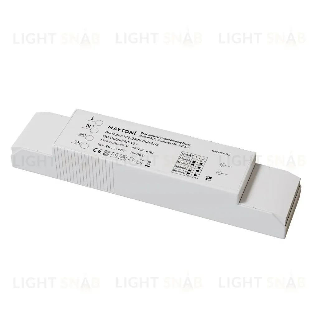 Блок питания Maytoni 30-40Вт DC23-40В IP20 Dali PSL-DL40-S-750-900mA PSL-DL40-S-750-900mA