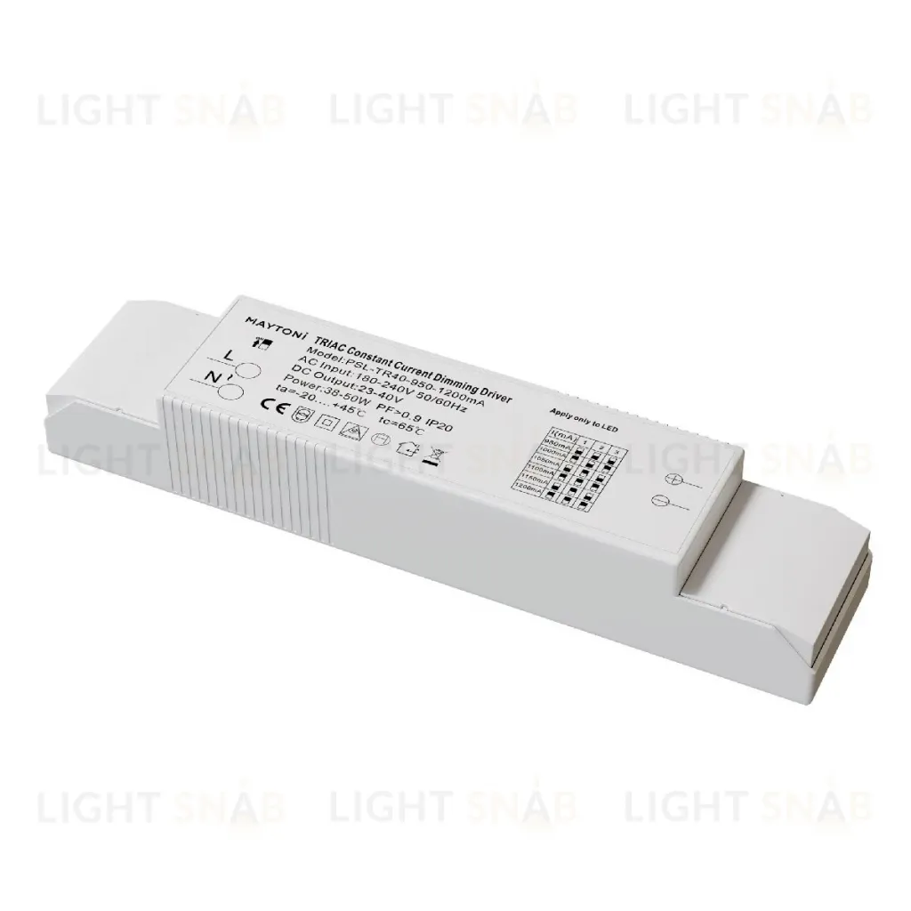 Блок питания Maytoni 38-50Вт DC23-40В IP20 Triac PSL-TR40-950-1200mA PSL-TR40-950-1200mA