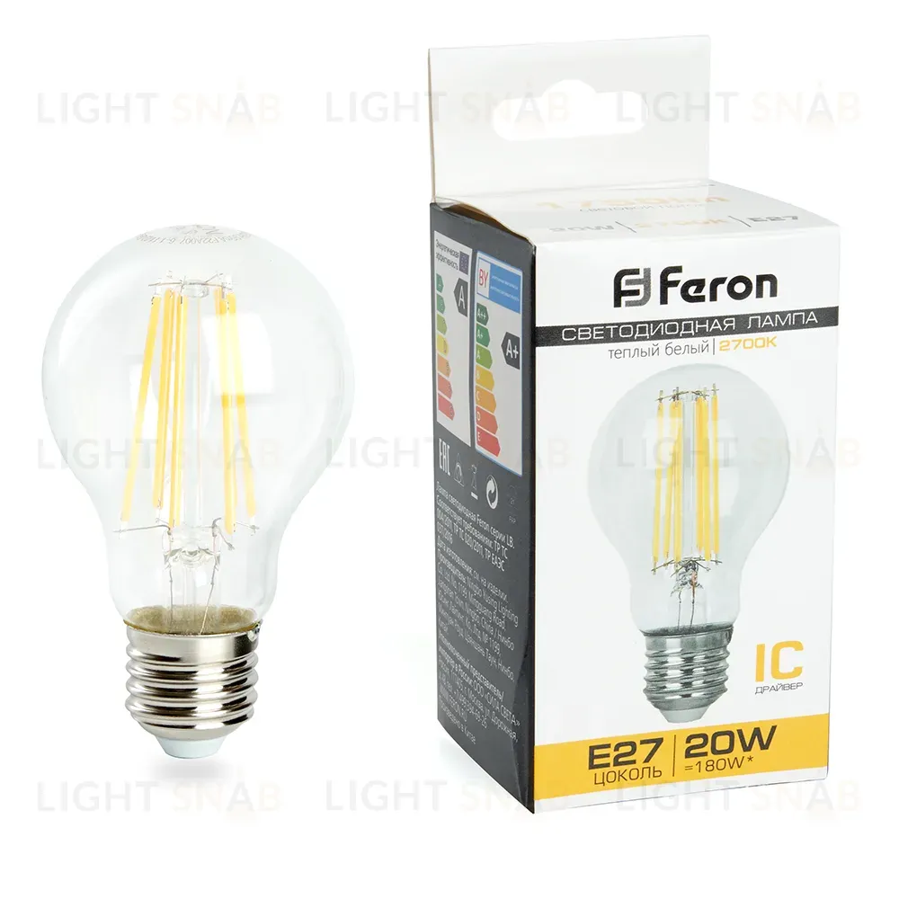 Лампа светодиодная Feron LB-620 Шар E27 20W 2700K 38245 38245