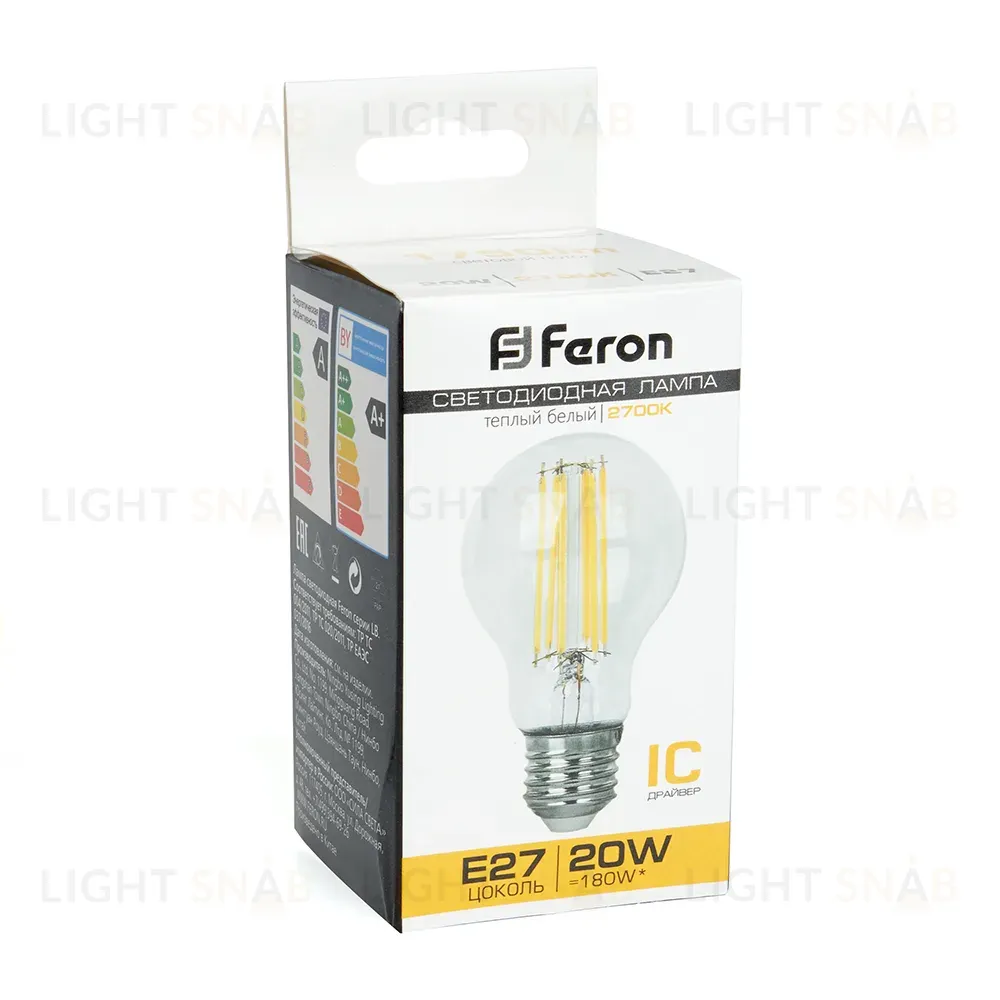 Лампа светодиодная Feron LB-620 Шар E27 20W 2700K 38245 38245