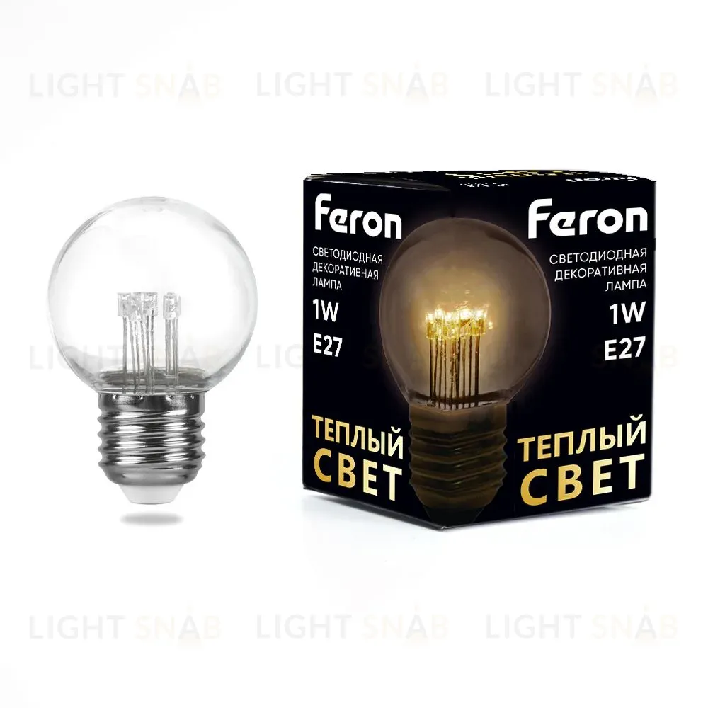 Лампа светодиодная Feron LB-378 E27 1W 2700K 41918 41918