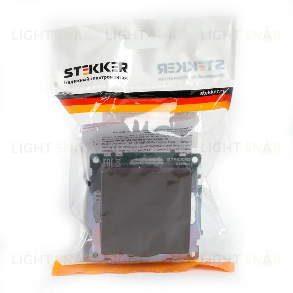 Переключатель 1-клавишный Stekker Катрин GLS10-7105-04 49018 49018