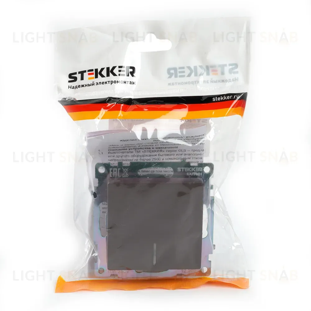 Выключатель 1-клавишный Stekker Катрин GLS10-7101-04 49022 49022