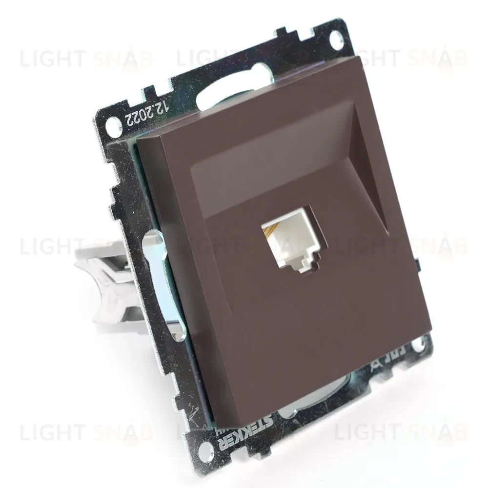 Розетка компьютерная 1-местная RJ-45 Stekker Катрин GLS00-7107-04 49023 49023