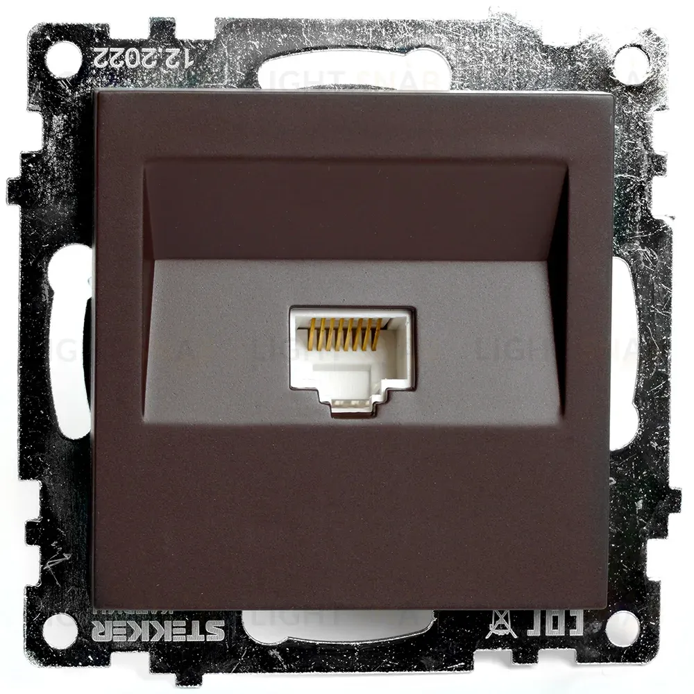 Розетка компьютерная 1-местная RJ-45 Stekker Катрин GLS00-7107-04 49023 49023