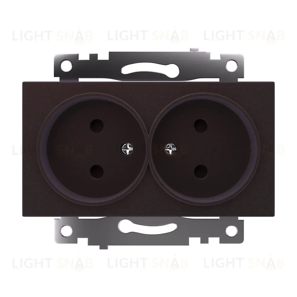 Розетка 2-местная с защитной шторкой Stekker Катрин GLS10-7113-04 49026 49026
