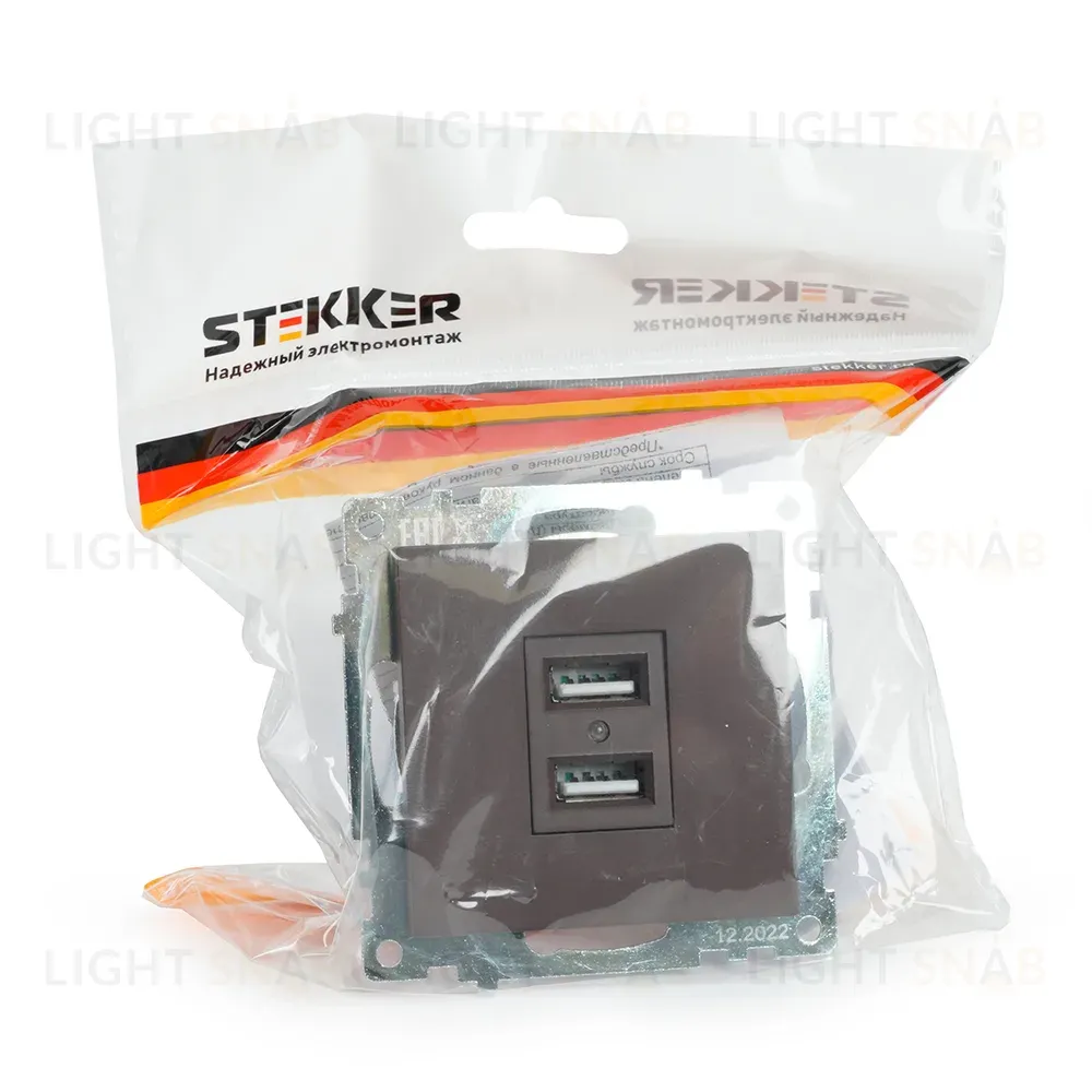 Розетка USB 2-местная Stekker Катрин GLS10-7115-04 49027 49027