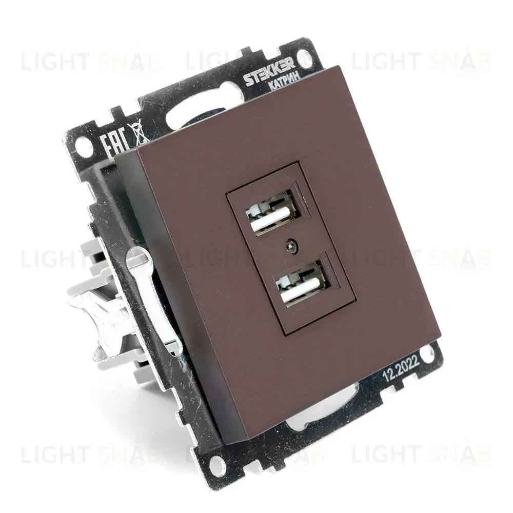 Розетка USB 2-местная Stekker Катрин GLS10-7115-04 49027 49027