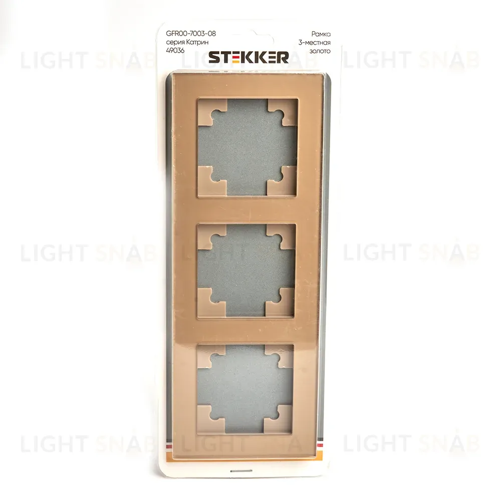 Рамка 3-местная Stekker Катрин GFR00-7003-08 49036 49036