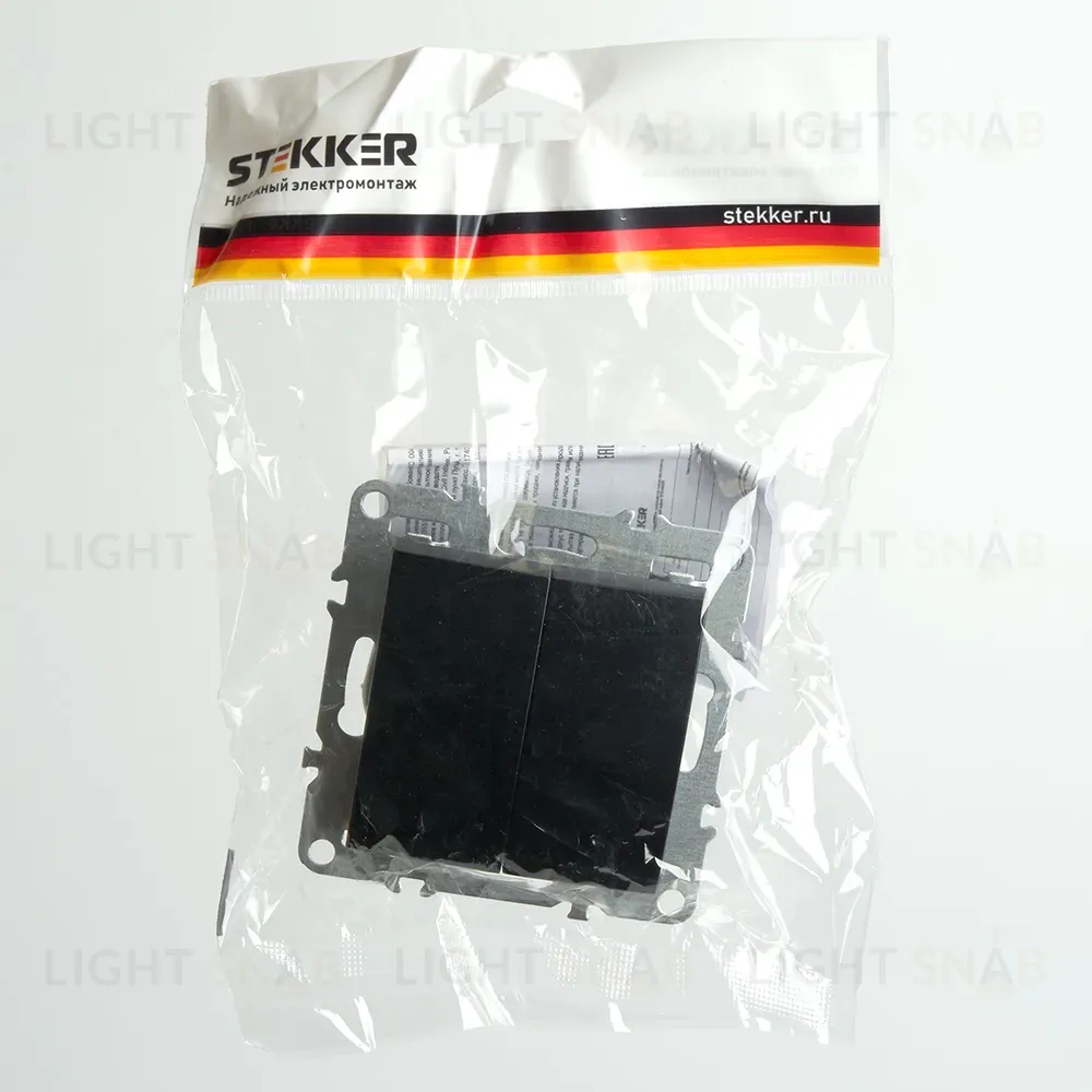 Выключатель 2-клавишный Stekker Эрна PSW10-9104-03 49149 49149
