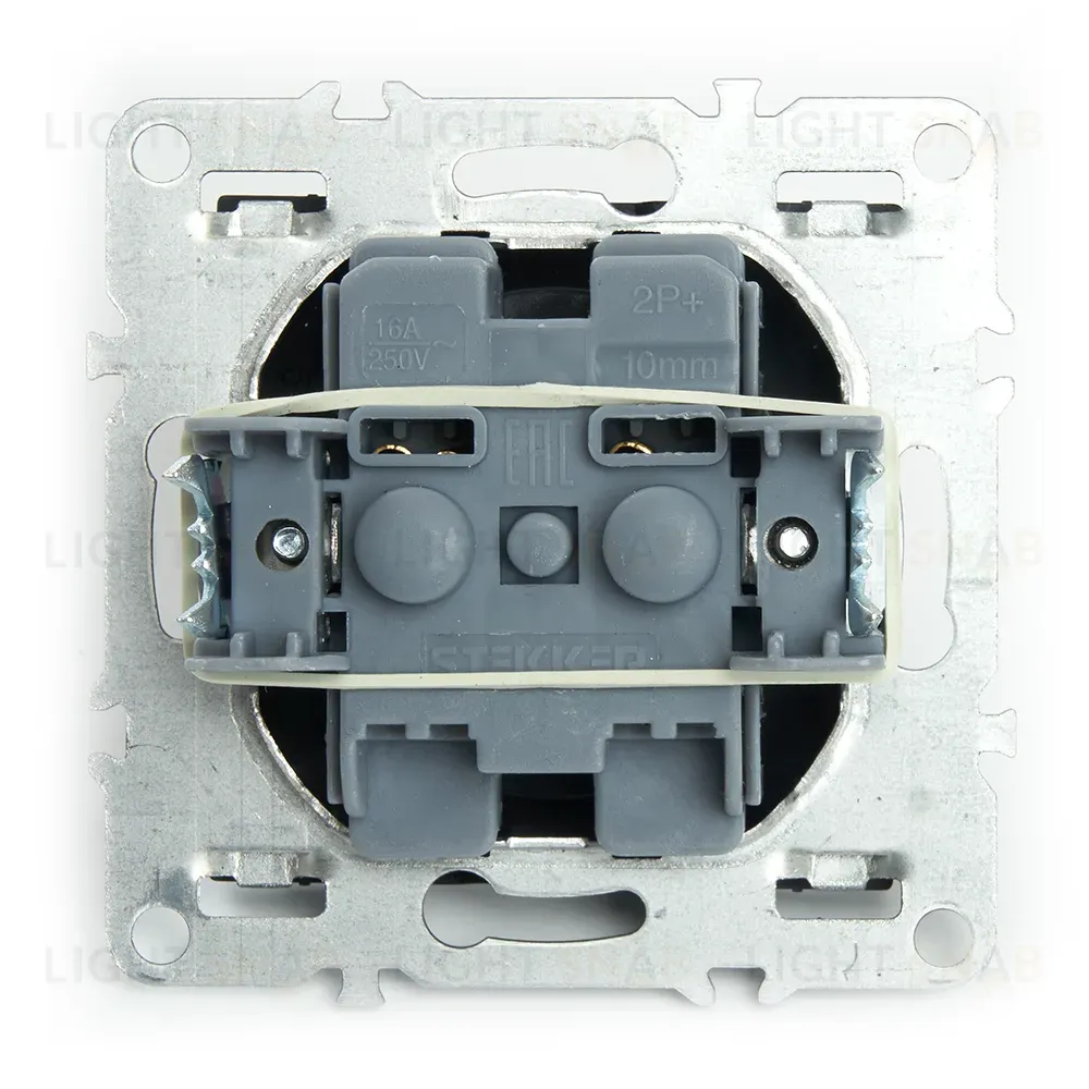 Розетка 1-местная б/з с защитной шторкой Stekker Эрна PST10-9109-03 49153 49153