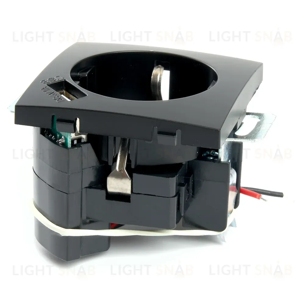 Розетка 1-местная с/з с защитной шторкой и USB Stekker Эрна PST16-9111-03 49155 49155