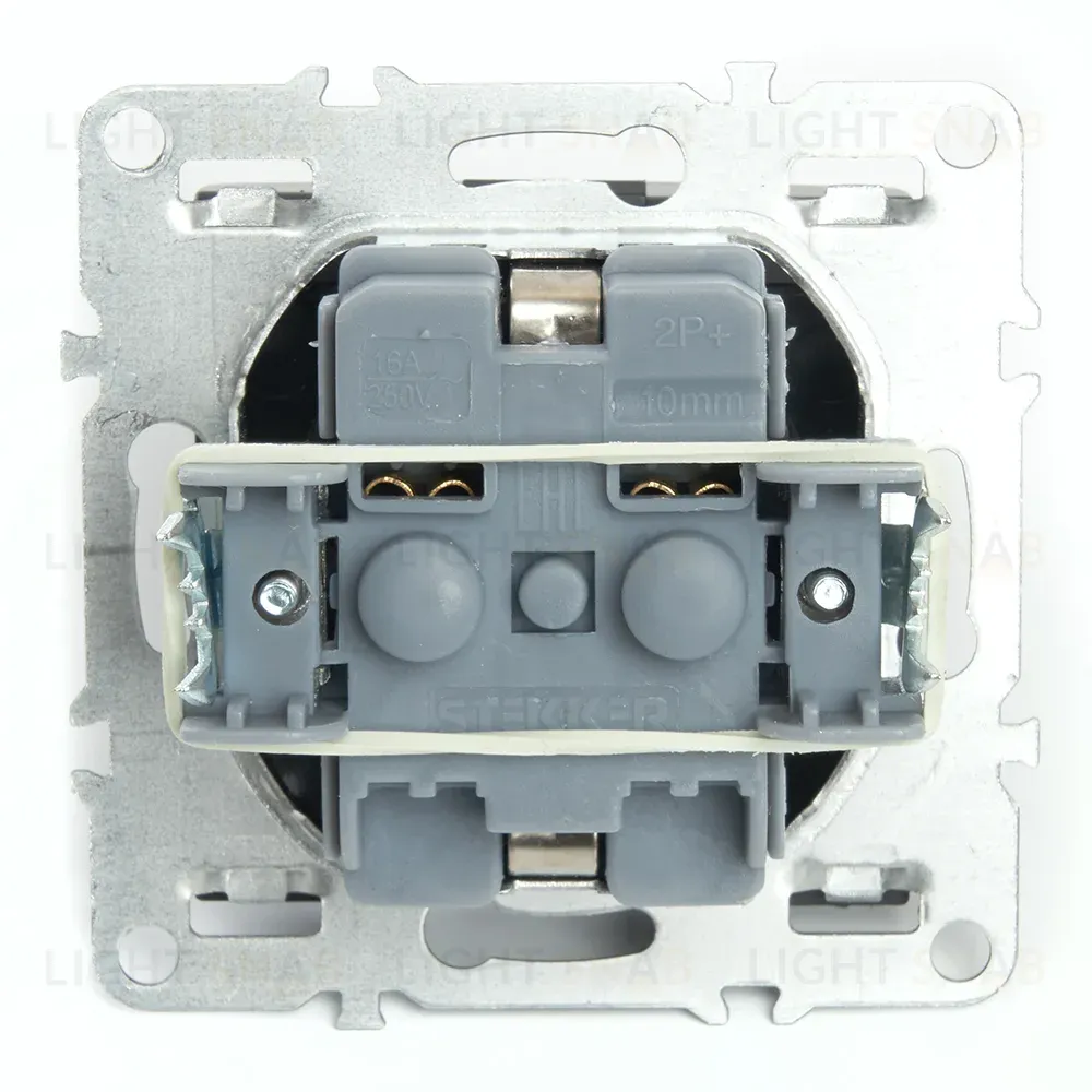 Розетка 1-местная с/з с защитной шторкой Stekker Эрна PST16-9112-03 49156 49156
