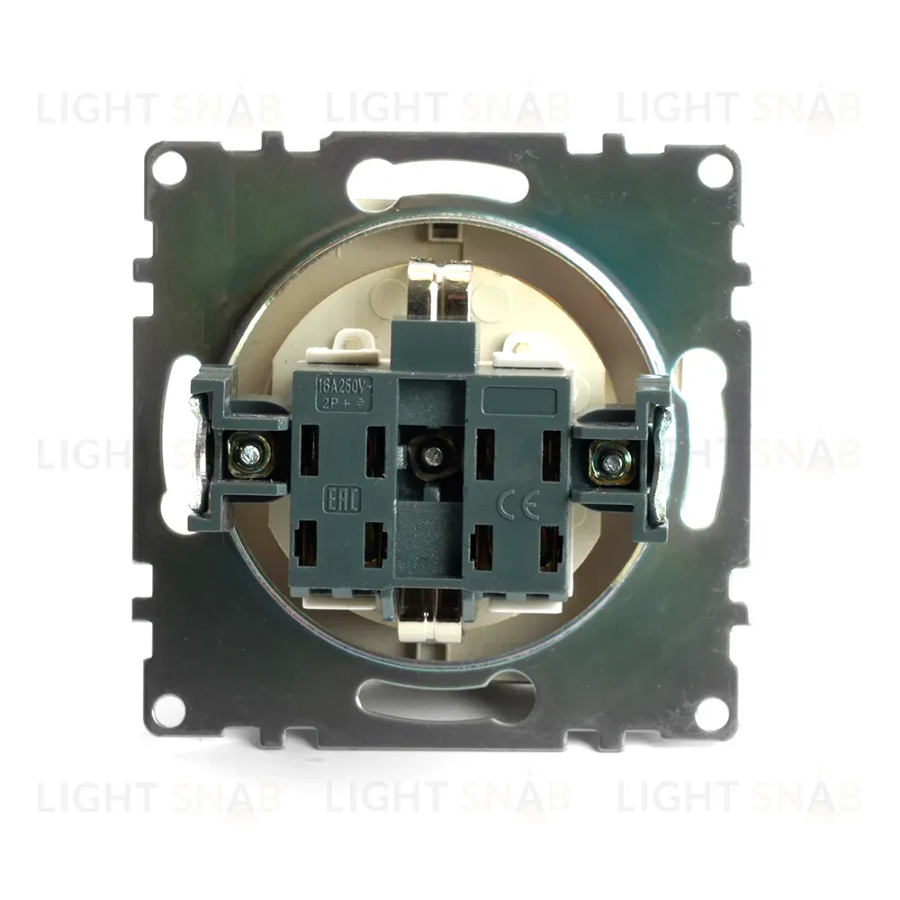 Розетка 1-местная с/з с защитной шторкой Stekker Катрин GLS16-7112-08 49222 49222