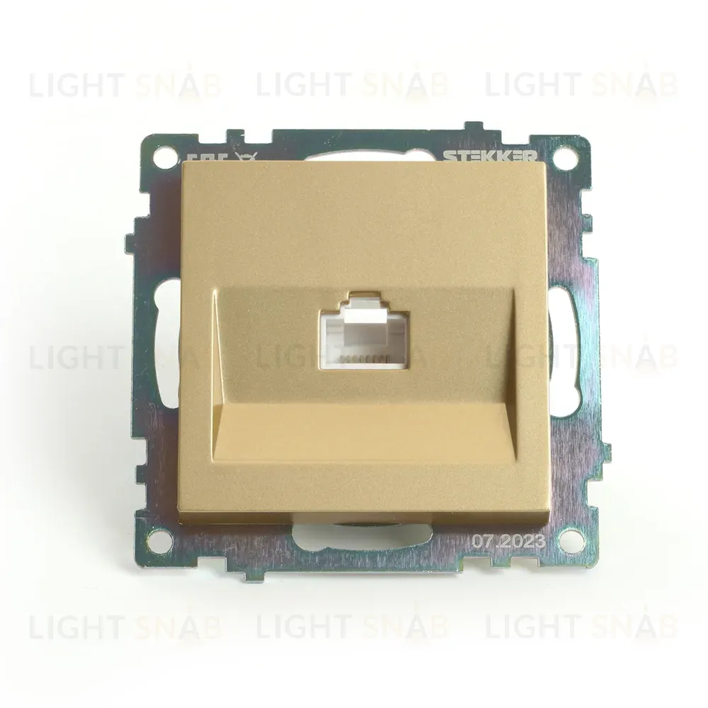 Розетка компьютерная 1-местная RJ-45 Stekker Катрин GLS00-7107-08 49227 49227