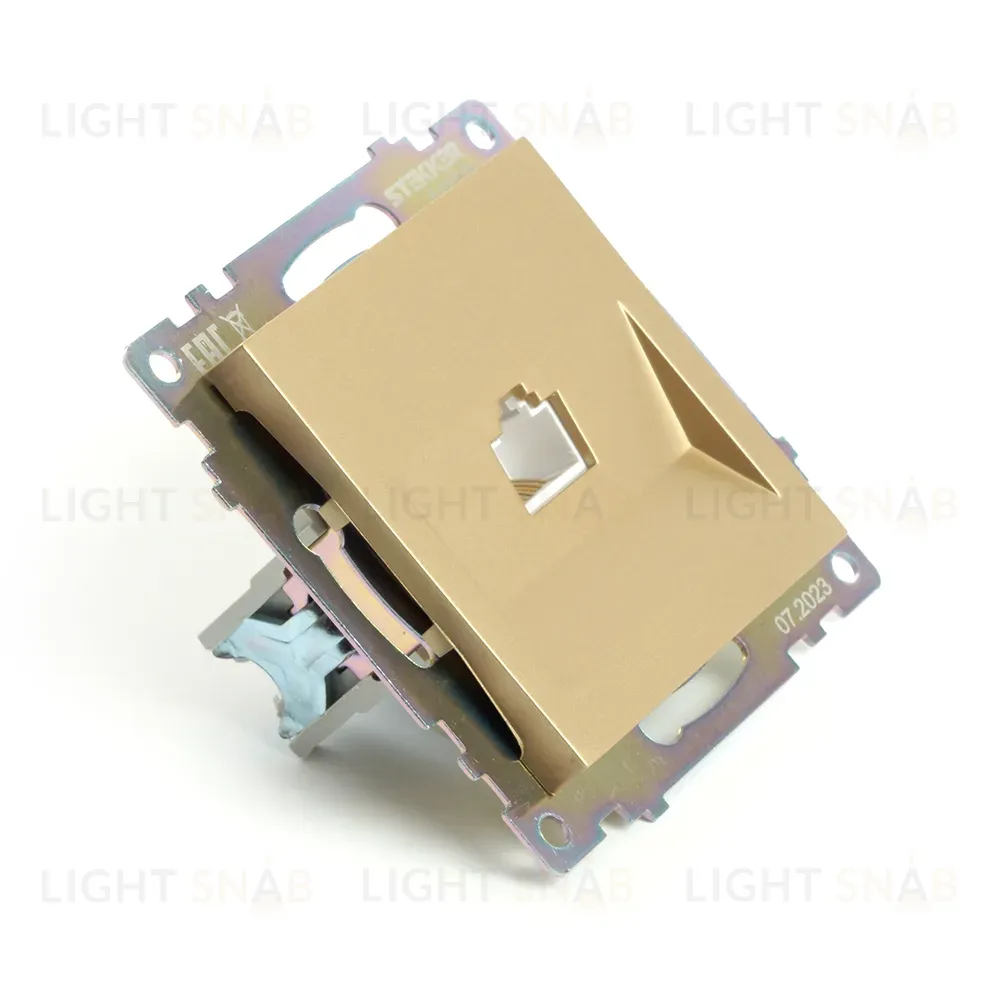 Розетка компьютерная 1-местная RJ-45 Stekker Катрин GLS00-7107-08 49227 49227