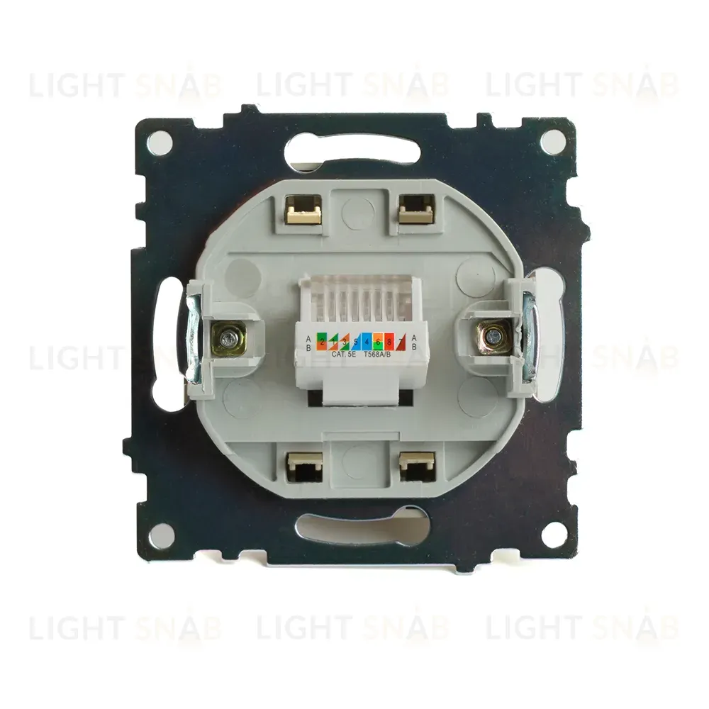 Розетка компьютерная 1-местная RJ-45 Stekker Катрин GLS00-7107-08 49227 49227