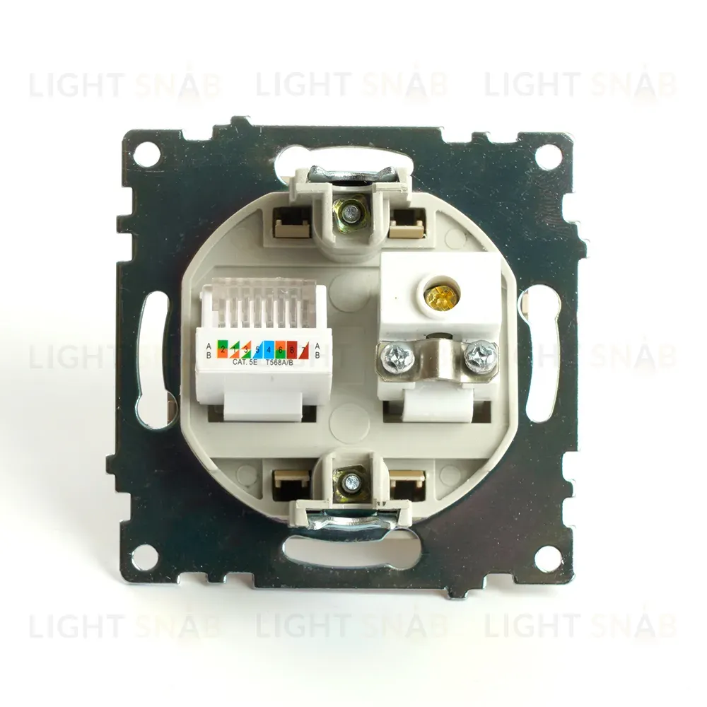 Розетка TV + компьютерная RJ-45 Stekker Катрин GLS00-7106-08 49230 49230
