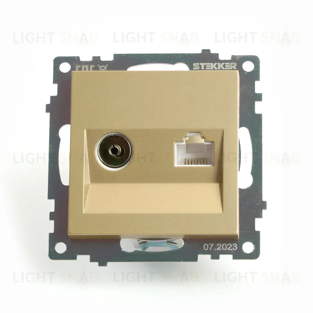 Розетка TV + компьютерная RJ-45 Stekker Катрин GLS00-7106-08 49230 49230