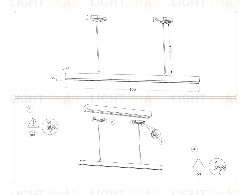 Трековый однофазный светильник Ambrella Light Track System GL6783 GL6783