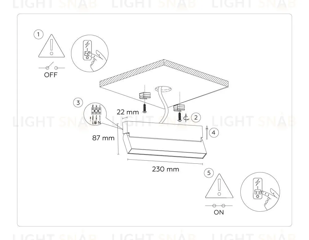 Настенно-потолочный светильник Ambrella Light Move TA1818 TA1818