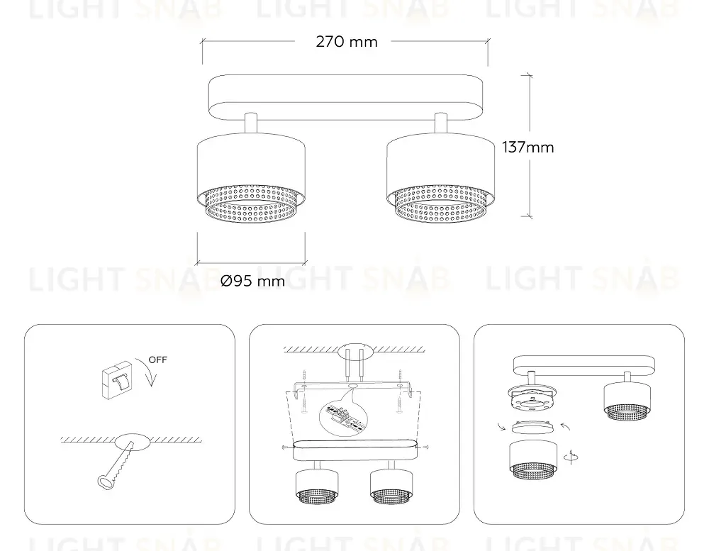 Спот Ambrella Light Techno family TN71285 TN71285