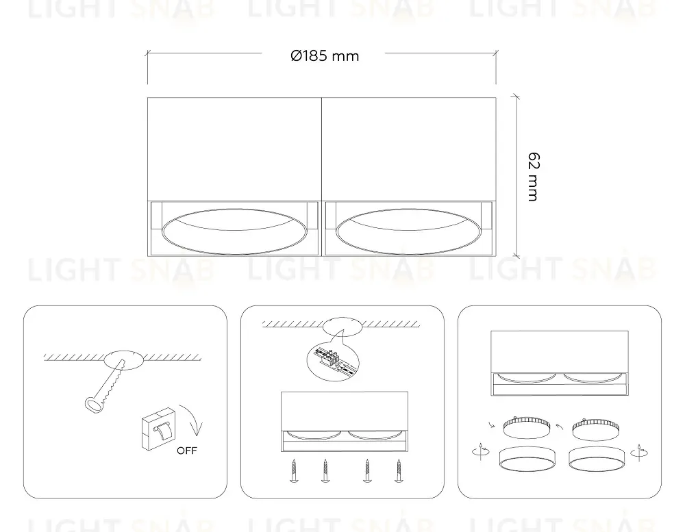 Накладной светильник Ambrella Light GX Standard tech TN70875 TN70875