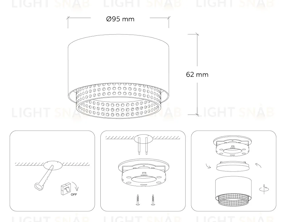 Накладной светильник Ambrella Light Techno family TN71271 TN71271