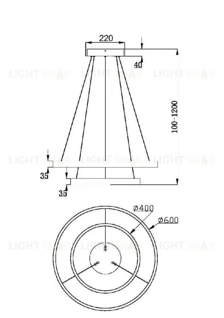 Подвесной светильник Maytoni Rim MOD058PL-L55BSK MOD058PL-L55BSK