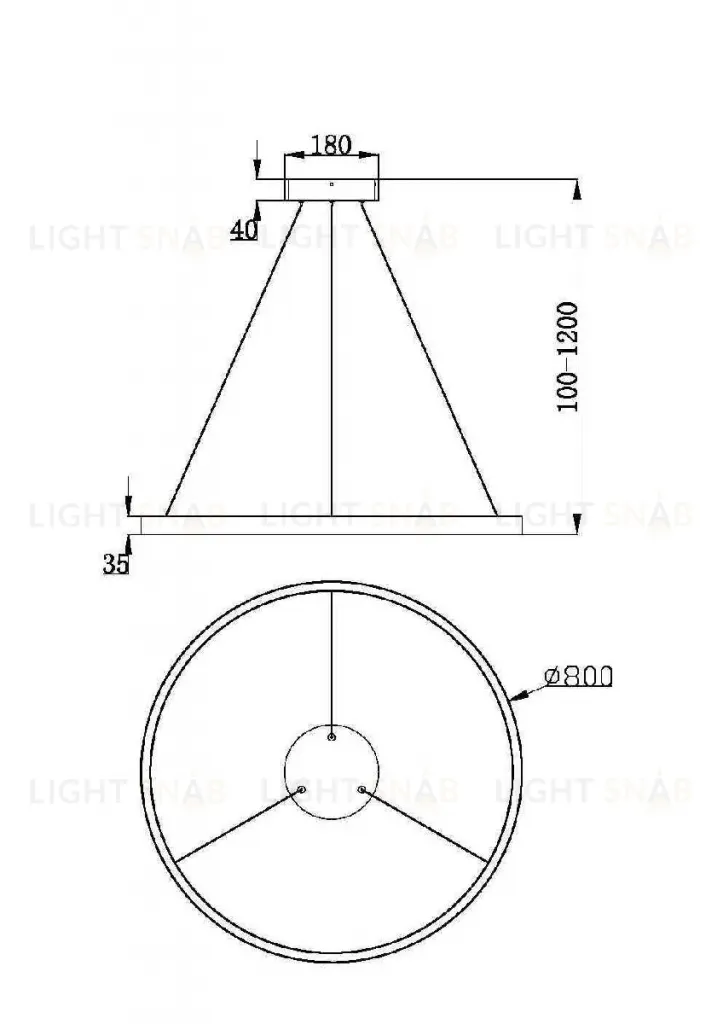 Подвесной светильник Maytoni Rim MOD058PL-L42BK MOD058PL-L42BK