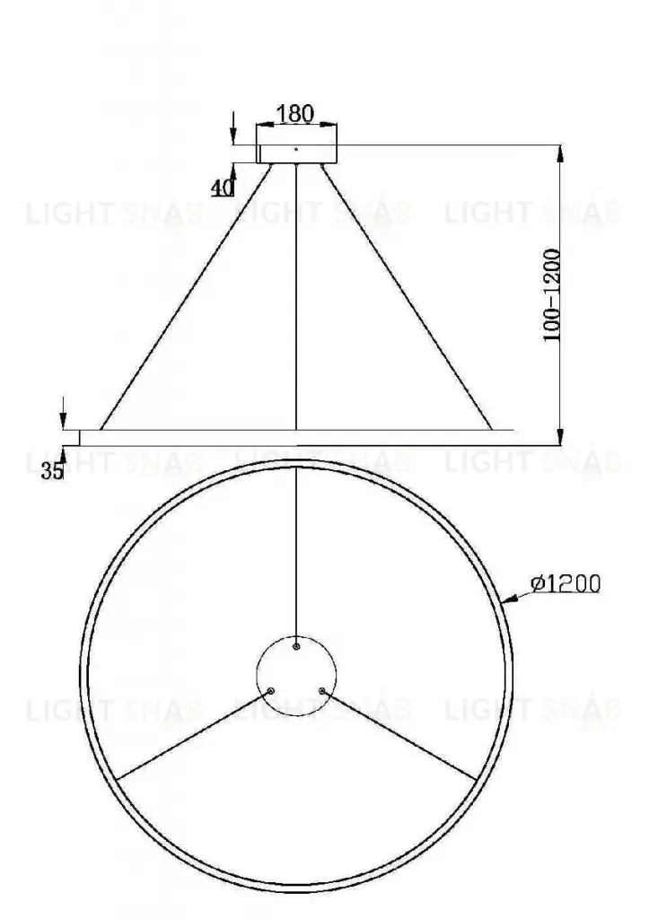 Подвесной светильник Maytoni Rim MOD058PL-L65BSK MOD058PL-L65BSK