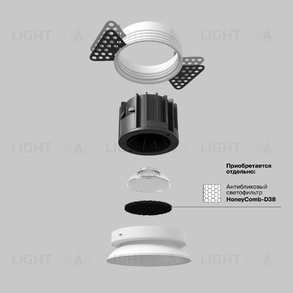 Встраиваемый светильник Maytoni Round DL058-12W4K-TRS-W DL058-12W4K-TRS-W
