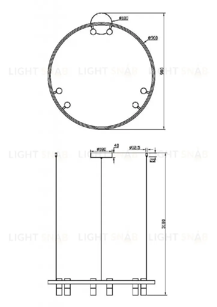 Подвесная люстра Maytoni Satellite MOD102PL-L42WK MOD102PL-L42WK