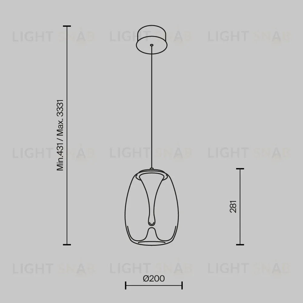 Подвесной светильник Maytoni Splash MOD282PL-L8G3K1 MOD282PL-L8G3K1