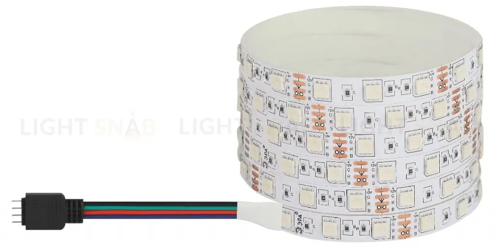 Светодиодная лента Эра 12В 5050 14,4Вт/м RGB 50м IP20 LS5050-14,4-60-12-RGB-IP20-1 year-50m Б0059928 Б0059928