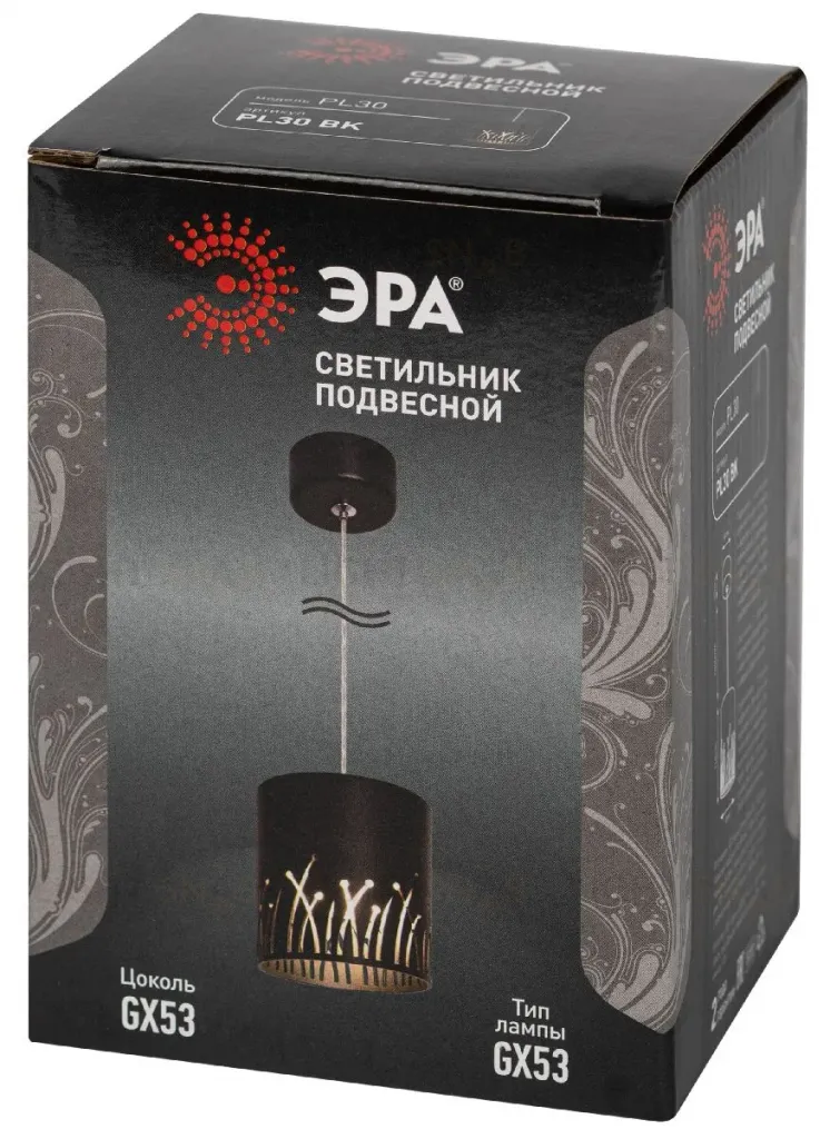 Подвесной светильник Эра PL30 BK Б0061408 Б0061408