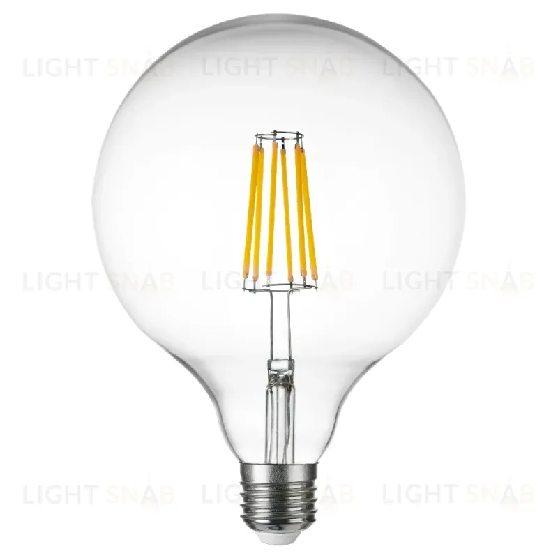 Лампа светодиодная филаментная Lightstar LED Filament E27 10W 4000K груша прозрачная 933204 933204