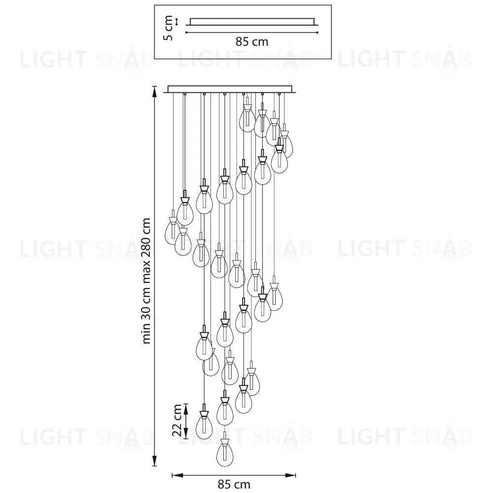 Каскадная люстра Lightstar Colore 805289 805289