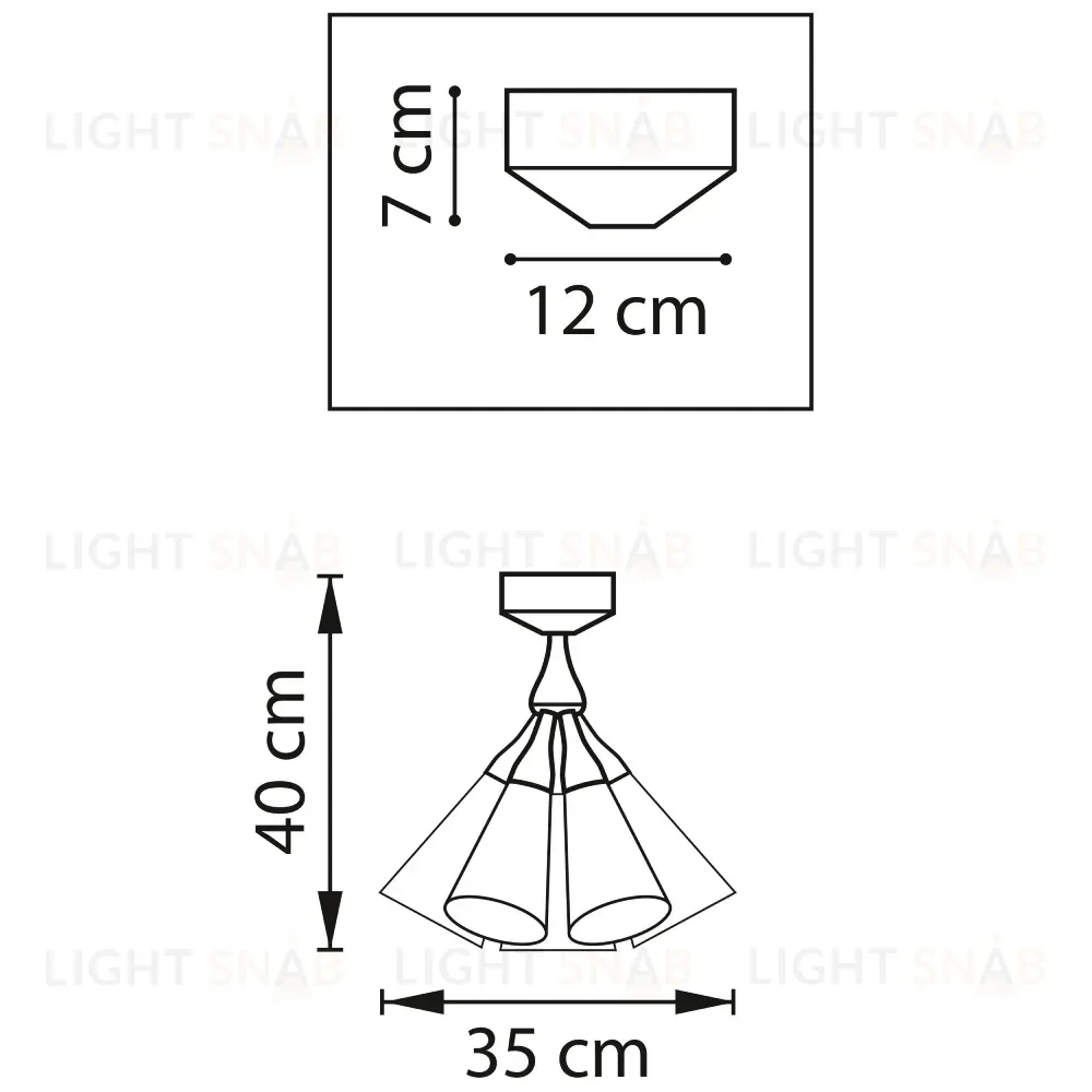 Потолочный светильник Lightstar Cone 757070 757070