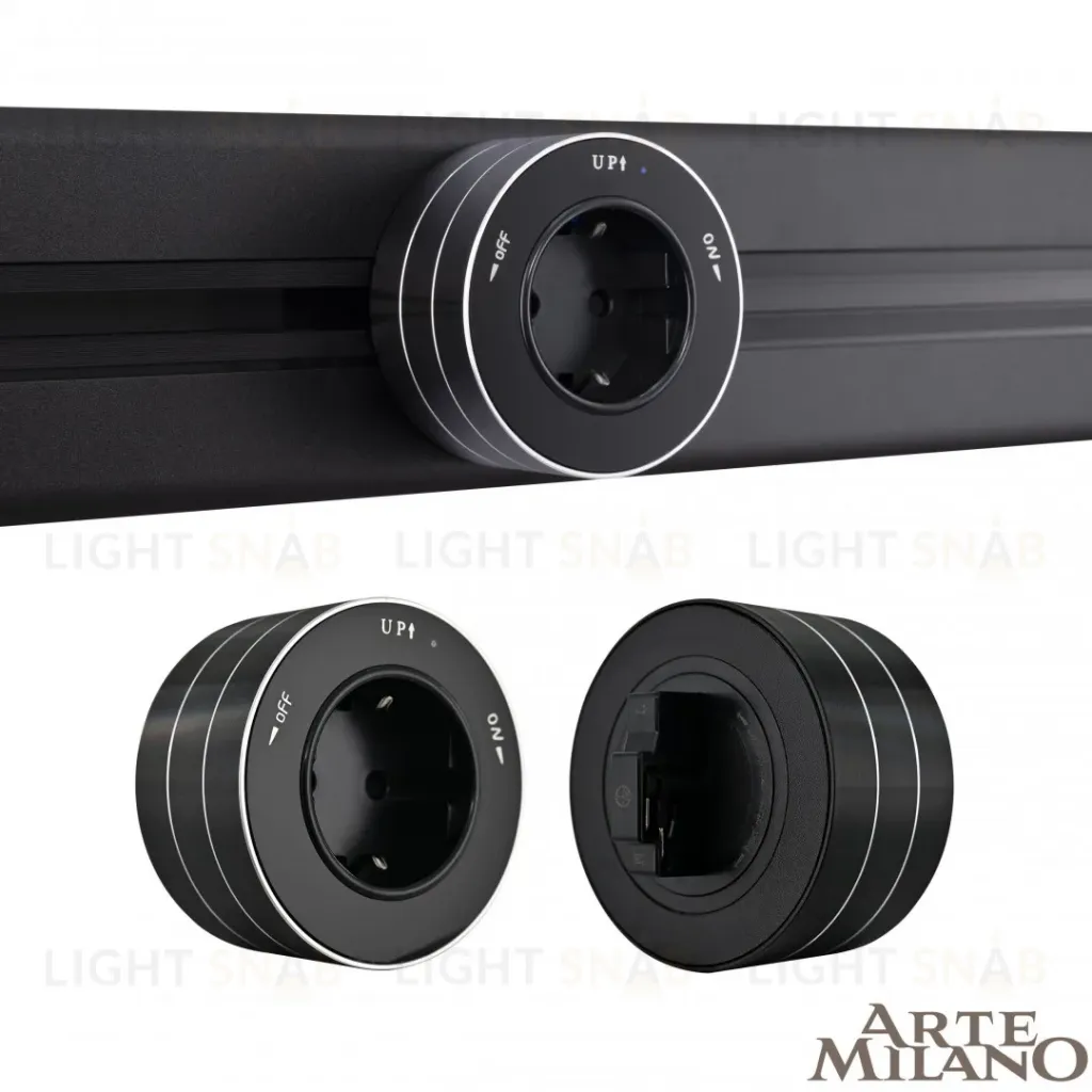 Трековая розетка Arte Milano Am-track-sockets 380011TS/ES Black 380011TS/ES Black