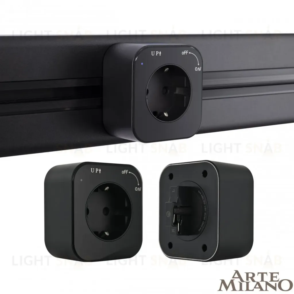 Трековая розетка Arte Milano Am-track-sockets 380022TS/ES Black 380022TS/ES Black