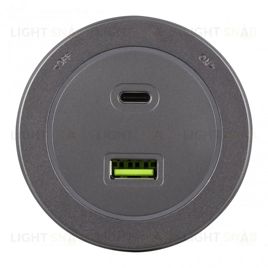 Трековая розетка Arte Milano Am-track-sockets-39 399731TS/USB-Type-C Grey 399731TS/USB-Type-C Grey