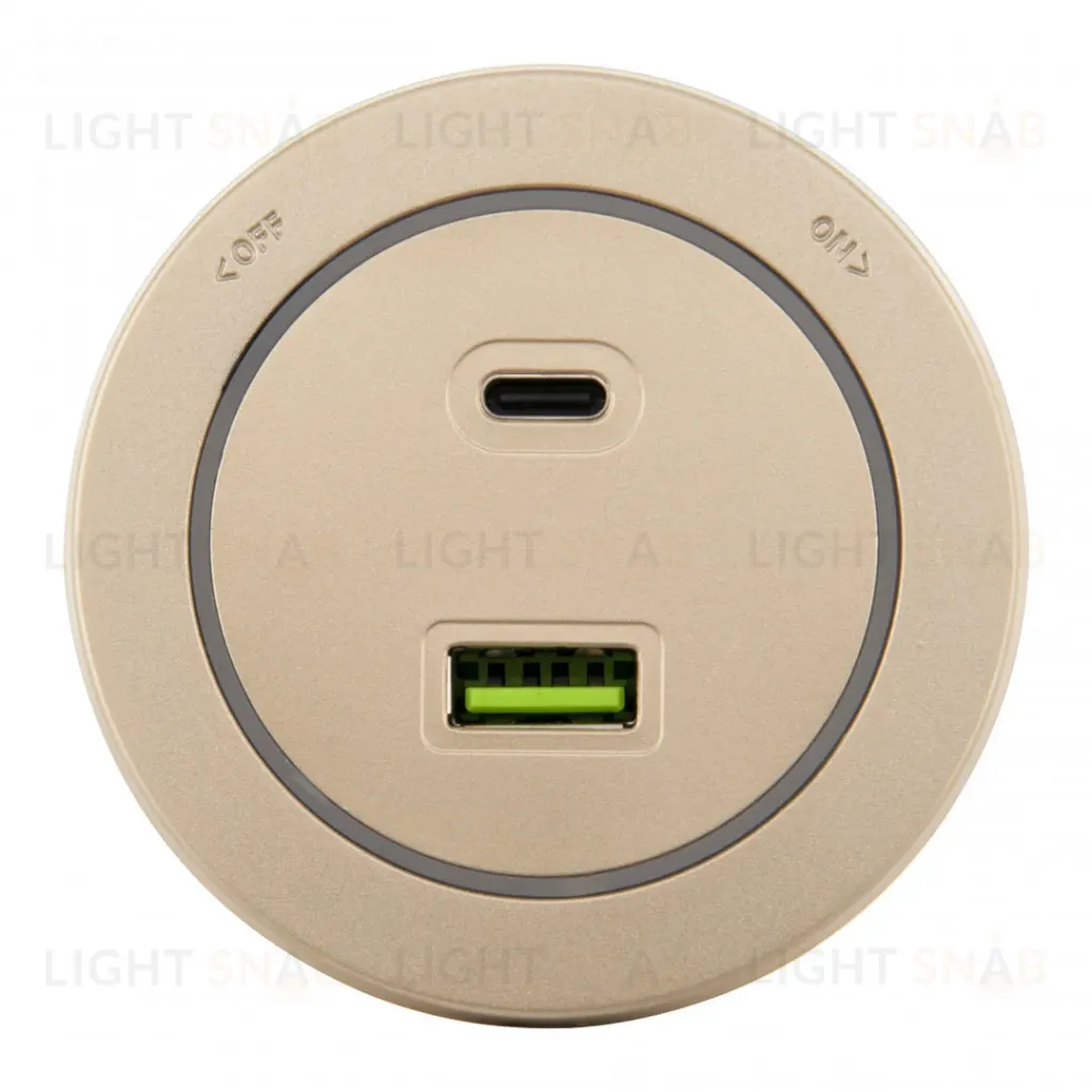 Трековая розетка Arte Milano Am-track-sockets-39 399731TS/USB-Type-C Gold 399731TS/USB-Type-C Gold