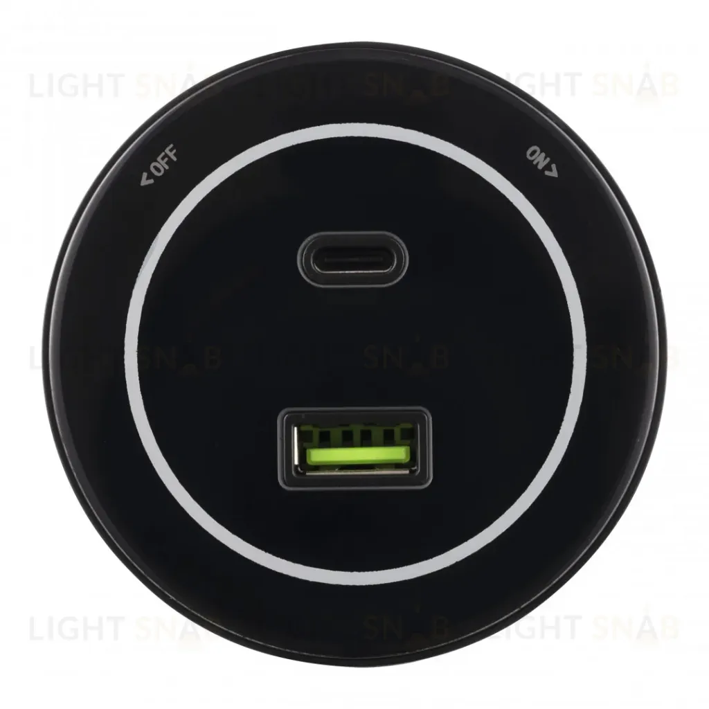 Трековая розетка Arte Milano Am-track-sockets-39 399732TS/USB-Type-C Black 399732TS/USB-Type-C Black