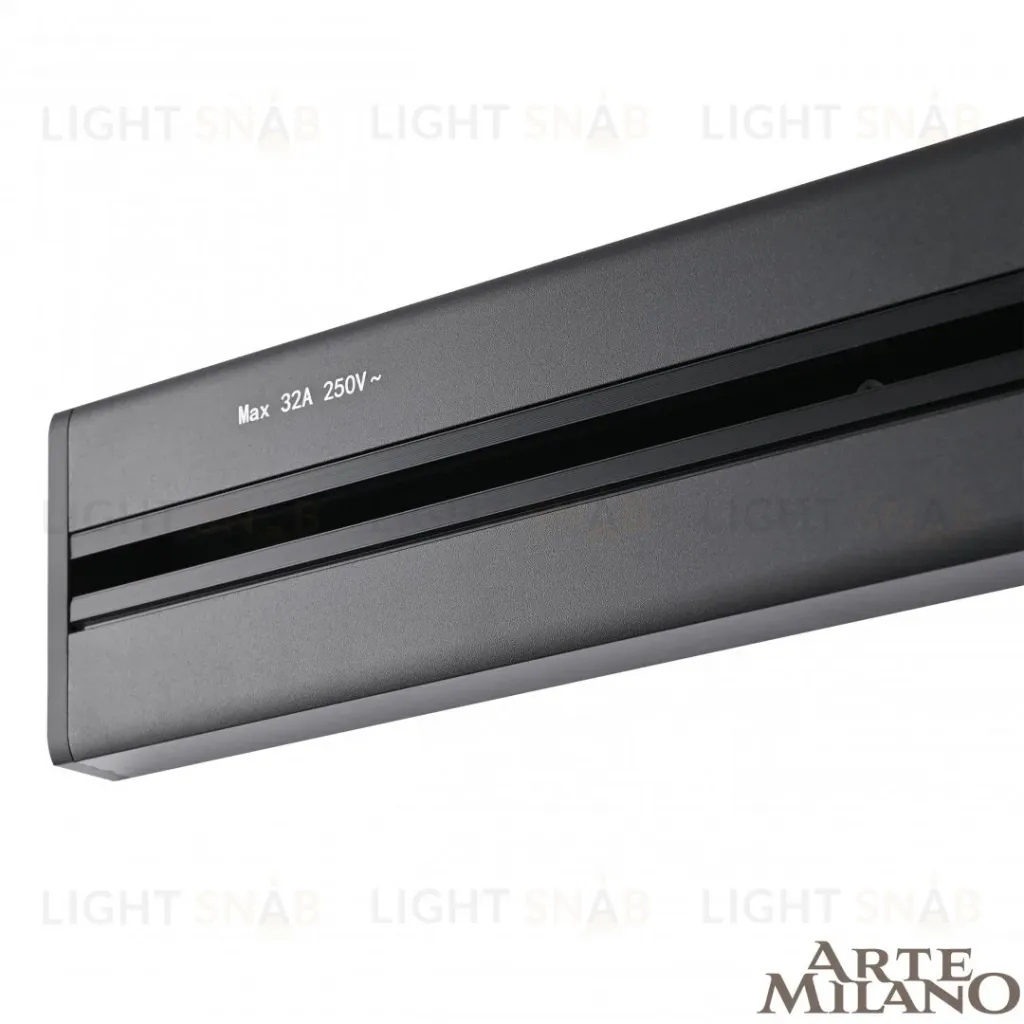 Накладной шинопровод с выключателем Arte Milano Am-track-sockets 385201TOB/100 Black 385201TOB/100 Black