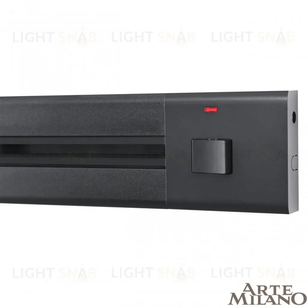Накладной шинопровод с выключателем Arte Milano Am-track-sockets 385201TOB/100 Black 385201TOB/100 Black